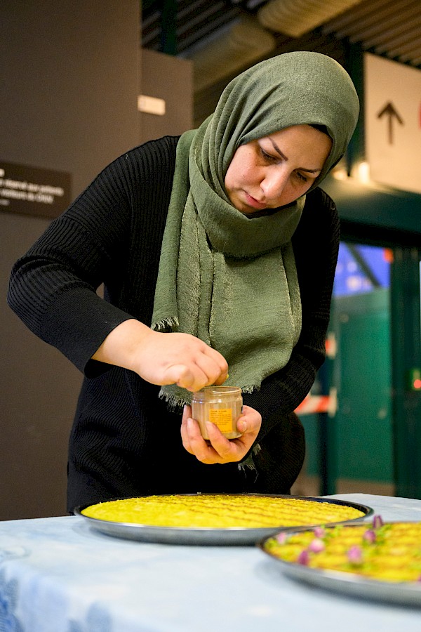 Artist preparing a traditional dish